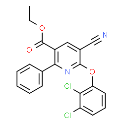 Ethyl 5-cyano-6-(2,3-dichlorophenoxy)-2-phenylnicotinate picture