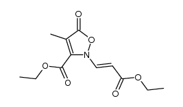 ethyl 2-(3-ethoxy-3-oxoprop-1-en-1-yl)-4-methyl-5-oxo-2,5-dihydroisoxazole-3-carboxylate Structure