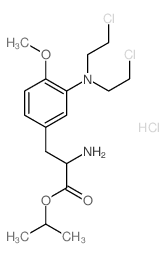 propan-2-yl 2-amino-3-[3-[bis(2-chloroethyl)amino]-4-methoxy-phenyl]propanoate结构式