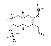 (1S,4aS,8aS)-7-allyl-3,3,8a-trimethyl-6-[(trimethylsilyl)oxy]-1,2,3,4,4a,5,8,8a-octahydro-1-naphthalenyl methanesulfonate Structure