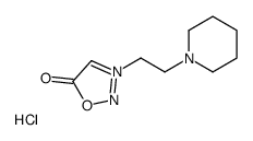 3-(2-piperidin-1-ylethyl)oxadiazol-3-ium-5-olate,hydrochloride结构式