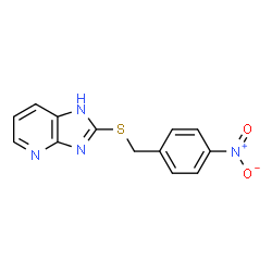 1H-IMIDAZO[4,5-B]PYRIDINE,2-[[(4-NITROPHENYL)METHYL]THIO]-结构式