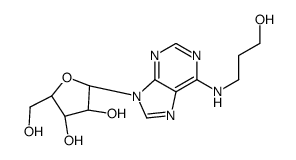 (2R,3S,4R,5R)-2-(hydroxymethyl)-5-[6-(3-hydroxypropylamino)purin-9-yl]oxolane-3,4-diol结构式