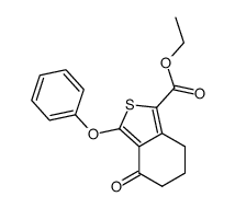 4,5,6,7-Tetrahydro-4-oxo-3-phenoxybenzo[c]thiophene-1-carboxylic Acid Ethyl Ester结构式