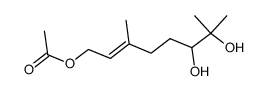 essigsaeure-<(E)-6,7-dihydroxy-3,7-dimethyl-2-octenyl>ester Structure