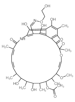 3-[(2-hydroxy-ethoxyimino)-methyl]-rifamycin结构式
