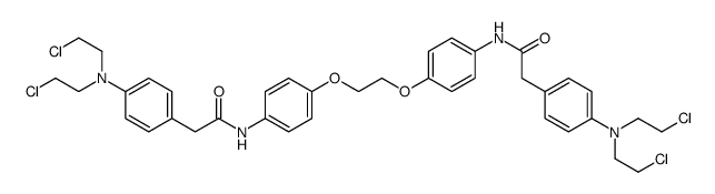 2-[4-[bis(2-chloroethyl)amino]phenyl]-N-[4-[2-[4-[[2-[4-[bis(2-chloroethyl)amino]phenyl]acetyl]amino]phenoxy]ethoxy]phenyl]acetamide Structure