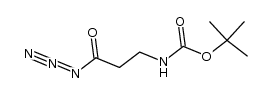 (2-azidocarbonyl-ethyl)-carbamic acid tert-butyl ester Structure