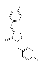 Cyclopentanone,2,5-bis[(4-fluorophenyl)methylene]- Structure