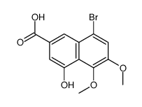 8-溴-4-羟基-5,6-二甲氧基-2-萘羧酸结构式