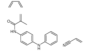 N-(4-anilinophenyl)-2-methyl-prop-2-enamide, buta-1,3-diene, prop -2-enenitrile结构式