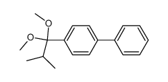 4-(1,1-Dimethoxy-2-methylpropyl)-1,1'-biphenyl结构式