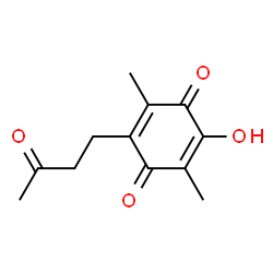 2,5-Cyclohexadiene-1,4-dione, 2-hydroxy-3,6-dimethyl-5-(3-oxobutyl)- (9CI)结构式