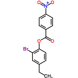 2-Bromo-4-ethylphenyl 4-nitrobenzoate结构式