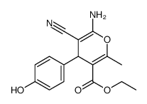 ethyl 6-amino-5-cyano-4-(4-hydroxyphenyl)-2-methyl-4H-pyran-3-carboxylate结构式