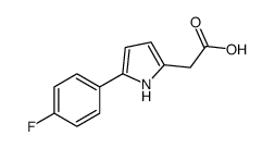 [5-(4-Fluorophenyl)-1H-pyrrol-2-yl]acetic acid结构式