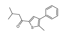 3-methyl-1-(5-methyl-4-phenylthiophen-2-yl)butan-1-one Structure