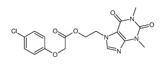 2-(1,3-dimethyl-2,6-dioxopurin-7-yl)ethyl 2-(4-chlorophenoxy)acetate结构式