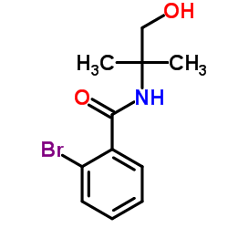 2-bromo-N-(1-hydroxy-2-methyl-propan-2-yl)benzamide structure