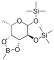 1-O,2-O-Bis(trimethylsilyl)-3-O,4-O-(methylboranediyl)-6-deoxy-L-galactopyranose结构式
