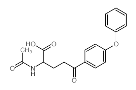 2-acetamido-5-oxo-5-(4-phenoxyphenyl)pentanoic acid structure