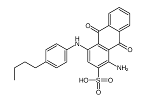 1-amino-4-[(4-butylphenyl)amino]-9,10-dihydro-9,10-dioxoanthracene-2-sulphonic acid structure