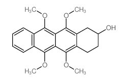 2-Naphthacenol,1,2,3,4-tetrahydro-5,6,11,12-tetramethoxy-结构式