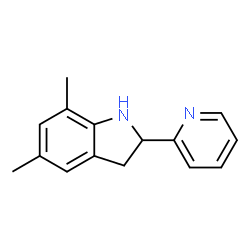 1H-Indole,2,3-dihydro-5,7-dimethyl-2-(2-pyridinyl)-(9CI) structure