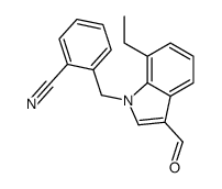 Benzonitrile, 2-[(7-ethyl-3-formyl-1H-indol-1-yl)methyl]- (9CI) Structure