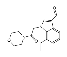 Morpholine, 4-[(7-ethyl-3-formyl-1H-indol-1-yl)acetyl]- (9CI) structure