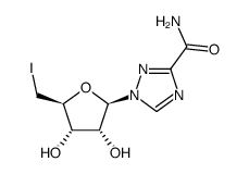 1-(5-deoxy-5-iodo-β-D-ribofuranosyl)-1,2,4-triazole-3-carboxamide结构式