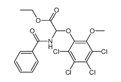 Ethyl 2-(2,3,4,5-Tetrachloro-5-methoxyphenoxy)-2-benzamidoacetat结构式