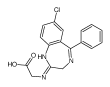 2-[(7-chloro-5-phenyl-3H-1,4-benzodiazepin-2-yl)amino]acetic acid Structure