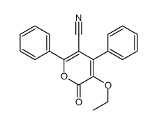 5-ethoxy-6-oxo-2,4-diphenylpyran-3-carbonitrile结构式