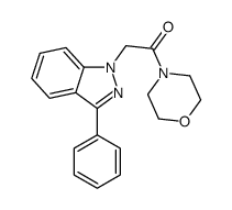 1-morpholin-4-yl-2-(3-phenylindazol-1-yl)ethanone结构式