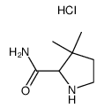 3,3-dimethyl-dl-prolineamide hydrochloride Structure