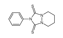 2-phenyl-5,6,7,8-tetrahydro-[1,2,4]triazolo[1,2-a]pyridazine-1,3-dithione结构式