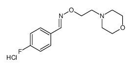 (E)-1-(4-fluorophenyl)-N-(2-morpholin-4-ium-4-ylethoxy)methanimine,chloride Structure