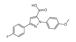 3-(4-FLUOROPHENYL)-1-(4-METHOXYPHENYL)-1H-PYRAZOLE-5-CARBOXYLIC ACID结构式