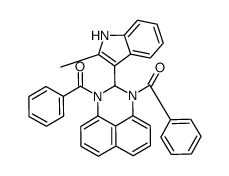 [3-benzoyl-2-(2-methyl-1H-indol-3-yl)-2H-perimidin-1-yl]-phenylmethanone Structure