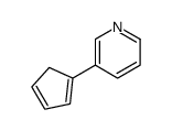 3-cyclopenta-1,3-dien-1-ylpyridine结构式