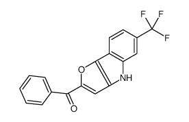 phenyl-[6-(trifluoromethyl)-4H-furo[3,2-b]indol-2-yl]methanone结构式