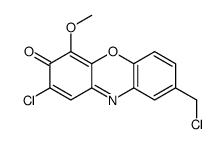 2-chloro-8-(chloromethyl)-4-methoxyphenoxazin-3-one结构式