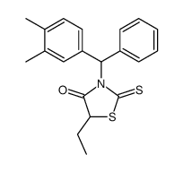 3-[(3,4-dimethylphenyl)-phenylmethyl]-5-ethyl-2-sulfanylidene-1,3-thiazolidin-4-one Structure