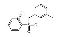 2-[(3-methylphenyl)methylsulfonyl]-1-oxidopyridin-1-ium结构式