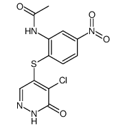 5-(2-acetylamino-4-nitro-phenylsulfanyl)-4-chloro-2H-pyridazin-3-one Structure