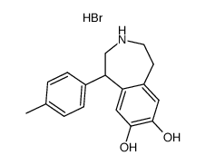 7,8-dihydroxy-1-(4-methylphenyl)-2,3,4,5-tetrahydro-1H-3-benzazepine hydrobromide结构式