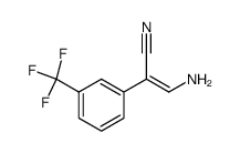 (E)-3-Amino-2-(3-trifluoromethyl-phenyl)-acrylonitrile结构式