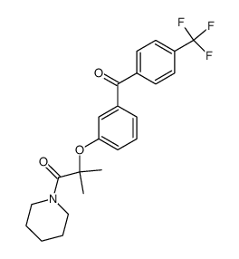 2-Methyl-1-piperidin-1-yl-2-[3-(4-trifluoromethyl-benzoyl)-phenoxy]-propan-1-one结构式