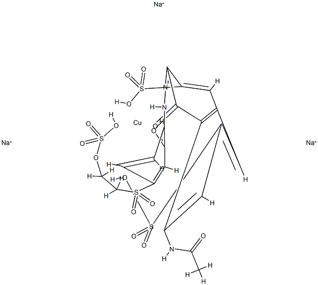 trisodium [5-acetamido-4-hydroxy-3-[[2-hydroxy-4-[[2-(sulphooxy)ethyl]sulphonyl]phenyl]azo]naphthalene-2,7-disulphonato(5-)]cuprate(3-) picture